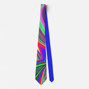 Zomergevoel, Abstracte 3D Rainbowart Stropdas