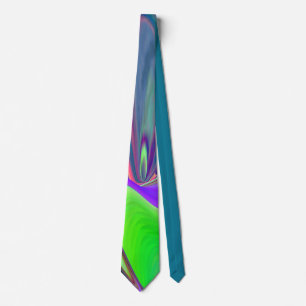 Zomergevoel, Abstracte 3D Rainbowart Stropdas