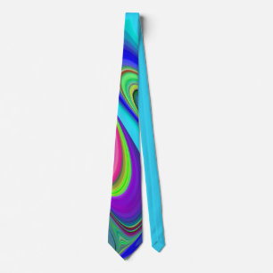 Zomergevoel, Abstracte 3D Rainbowart Stropdas