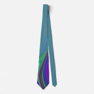 Zomergevoel, Abstracte 3D Rainbowart Stropdas