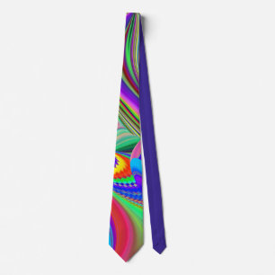 Zomergevoel, Abstracte 3D Rainbowart Stropdas
