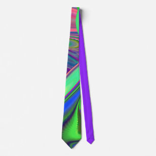 Zomergevoel, Abstracte 3D Rainbowart Stropdas
