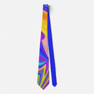 Zomergevoel, Abstracte 3D Rainbowart Stropdas