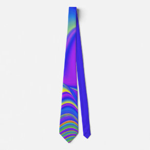 Zomergevoel, Abstracte 3D Rainbowart Stropdas