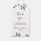 Zomergroen Tropische Eucalyptus Dank u Cadeaulabel (Voorkant)