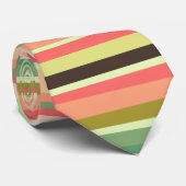 zomergroene strepen stropdas (Opgerold)