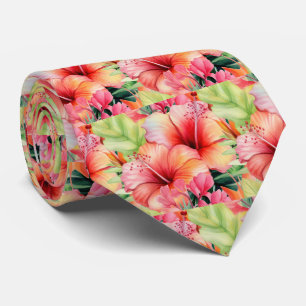 Zomerhalsband Tropische Hibiscus Stropdas