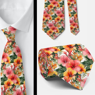 Zomerhalsband Tropische Hibiscus Stropdas
