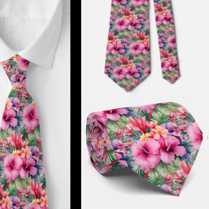 Zomerhalsband Tropische Hibiscus Stropdas