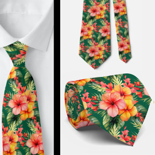 Zomerhalsband Tropische Hibiscus Stropdas