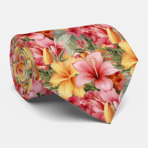 Zomerhalsband Tropische Hibiscus Stropdas