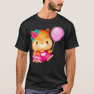 Zomerhamster en Roze Ballonkostuum Schattige T-shirt