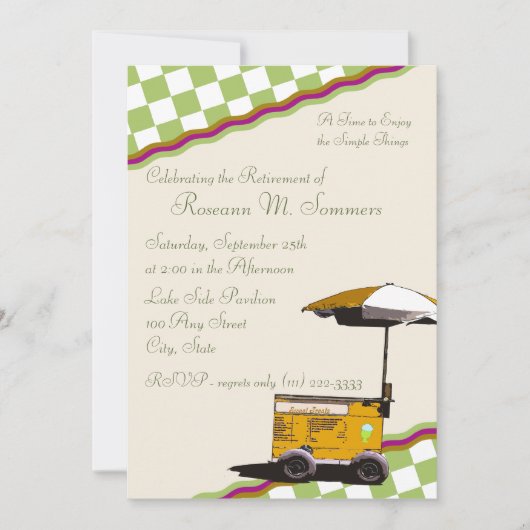 Zomerherinneringen / Pensioen Kaart (Voorkant)