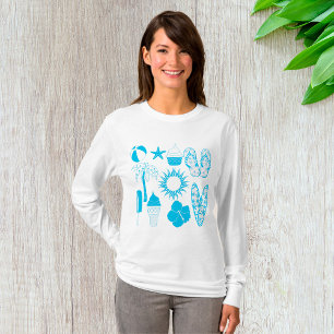 Zomericonen Dames Lange Mouwen T-shirt