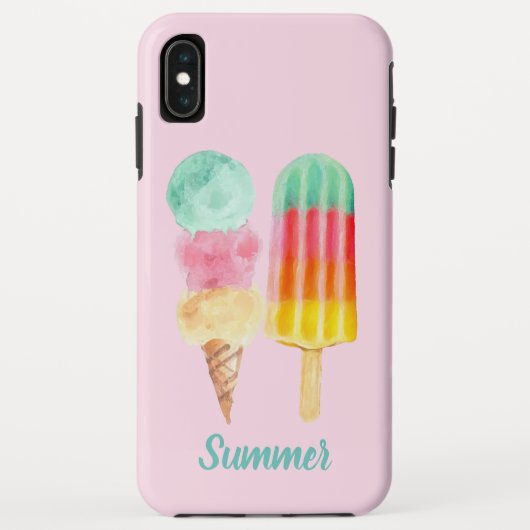 Zomerijs Popsicle Waterverf Dessert Case-Mate iPhone Case (Achterkant)