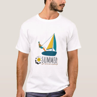 zomerillustratie t-shirt