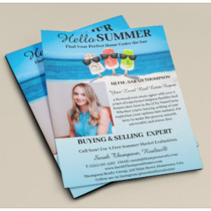 Zomerintroductie voor vastgoed flyer