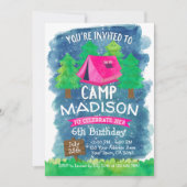 Zomerkamp, Camping Verjaardag Kaart (Voorkant)