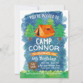 Zomerkamp, Camping Verjaardag Uitnodiging (Voorkant)
