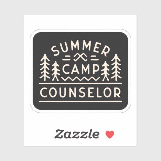 Zomerkamp counselor  esthetisch zwart sticker (Vel)