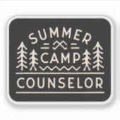 Zomerkamp counselor  esthetisch zwart sticker (Voorkant)