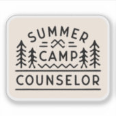 Zomerkamp counselor personeel esthetisch sticker (Voorkant)