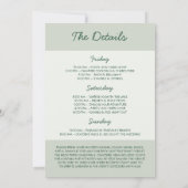 Zomerkamp Gingham Bachelorette Weekendschema Kaart (Achterkant)