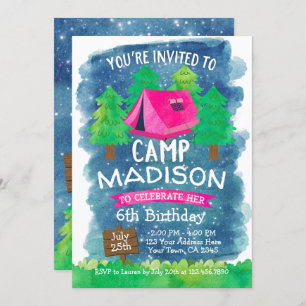 zomerkamp, kampeerdag kaart