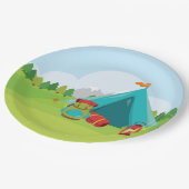 zomerkamp papieren bordje (Gekanteld)