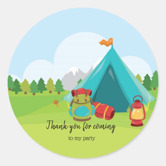 zomerkamp ronde sticker (Voorkant)