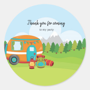 zomerkamp ronde sticker