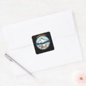 zomerkamp vierkante sticker (Envelop)