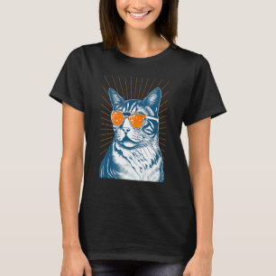Zomerkat in zonnebril, kattenliefhebber, kattentan t-shirt