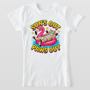 Zomerkat Meisjes Zon Uit Pootjes Uit Flamingo Drij T-shirt