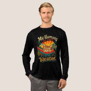 Zomerkat op vakantie - Grappige katachtige strand Tri-Blend Shirt