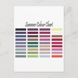 Zomerkleurenkaart Briefkaart