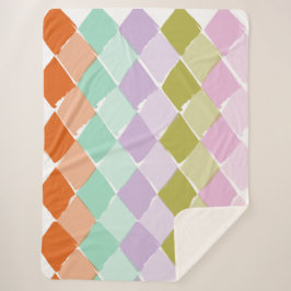 Zomerkleurenpatroon Sherpa Deken