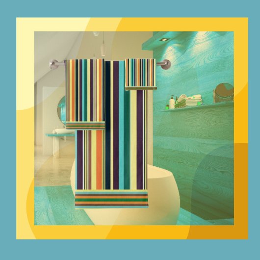 zomerkleurenstrips bad handdoek