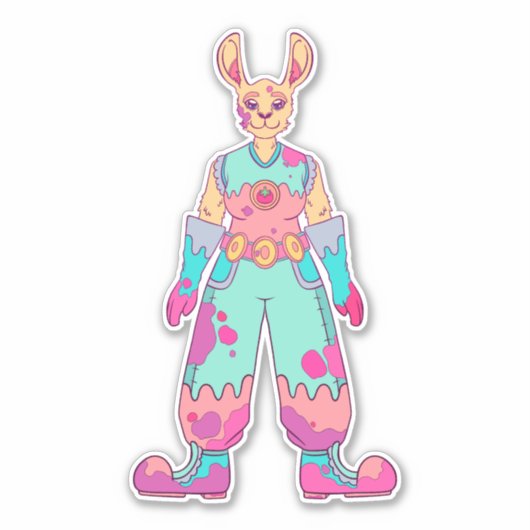 Zomerkonijn Sticker (Voorkant)