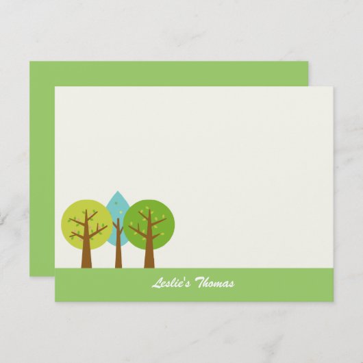 Zomerlandschap Dank u kaarten (Voorkant / Achterkant)