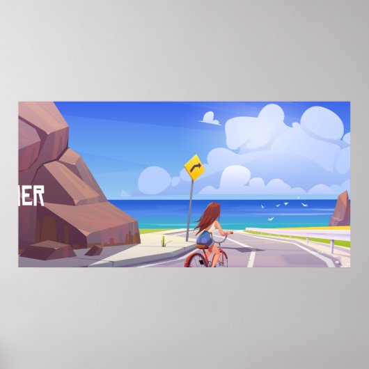 zomerlandschap poster (Voorkant)