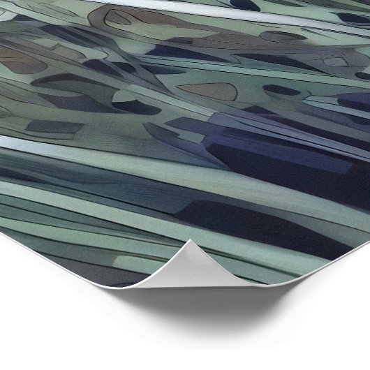 Zomerlandschap Waterverf Poster (Hoek)