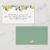 Zomerleemons en EucalyptusVrijgezellenfeest Informatiekaartje (Voorkant / Achterkant)