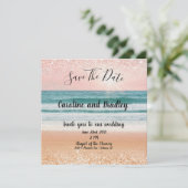 Zomerliefde aan Zee: Elegant Strand Red de Datum Save The Date (Staand voorkant)