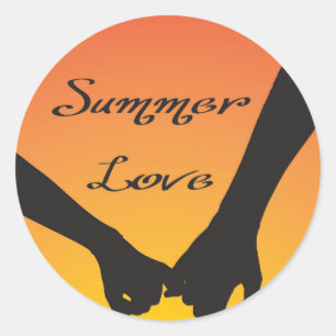 Zomerliefde Ronde Sticker