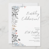 Zomerlijke bloemdecoratie verjaardagsfeestje kaart (Voorkant)