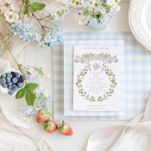 Zomerlijke Bloementuin Baby Shower Kaart