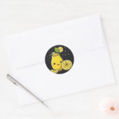 Zomerlimonade Kawaii Ronde Sticker (Envelop)