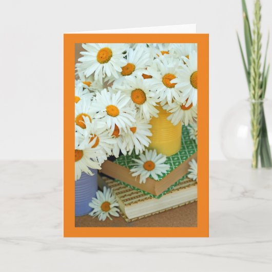 Zomermadeliefjes gevouwen blanco Wenskaart Kaart (Voorkant)