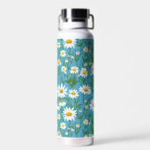 Zomermadeliefjes op Aqua Waterfles (Achterkant)